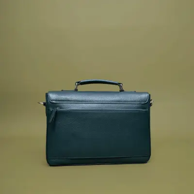 Men Black Genuine Leather Wallet - WBLK-LP-003